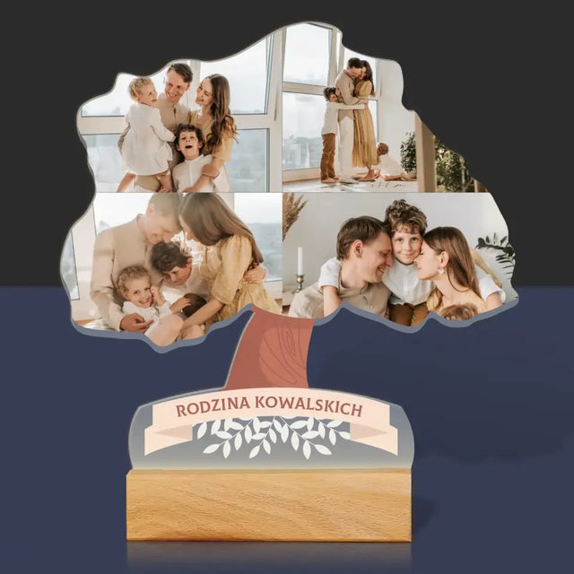 Kształt Ze Zdjęć: Drzewo Rodzinne - Szkło Akrylowe z Nadrukiem