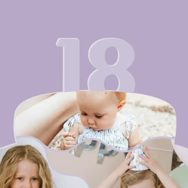 Kształt Ze Zdjęć: Urodzinowy Tort 18 - Szkło Akrylowe z Nadrukiem