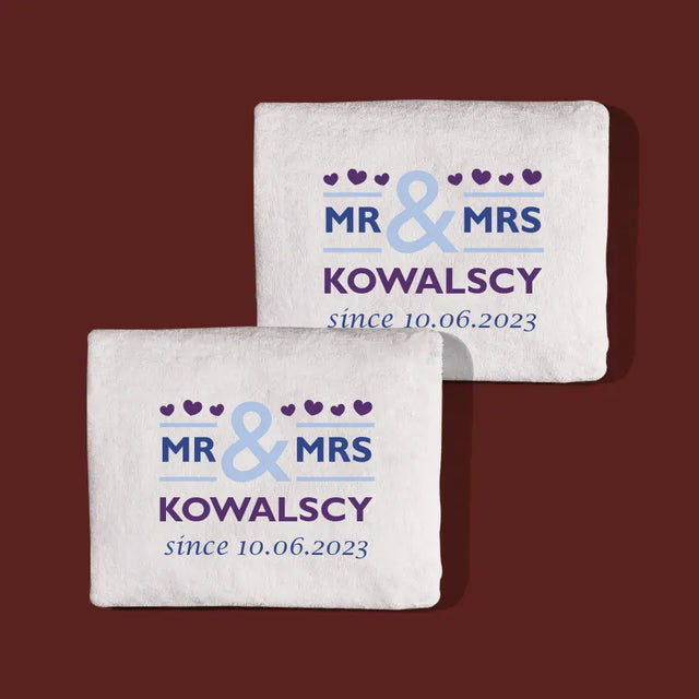Monogram: Mr&Mrs - Zestaw Ręczników z Haftem