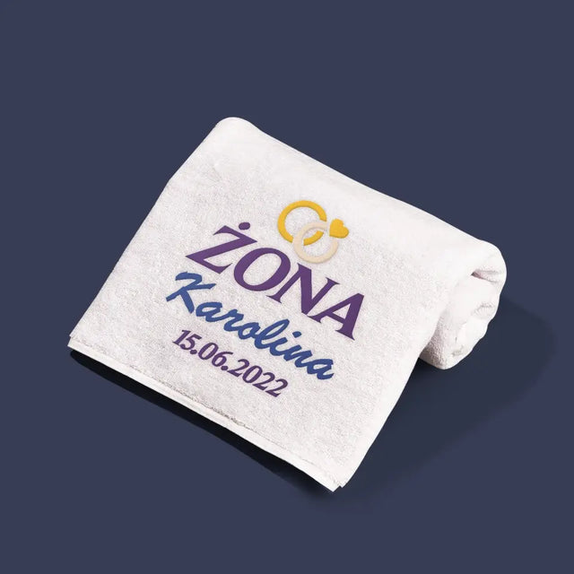 Monogram: Mąż i Żona - Zestaw Ręczników z Haftem