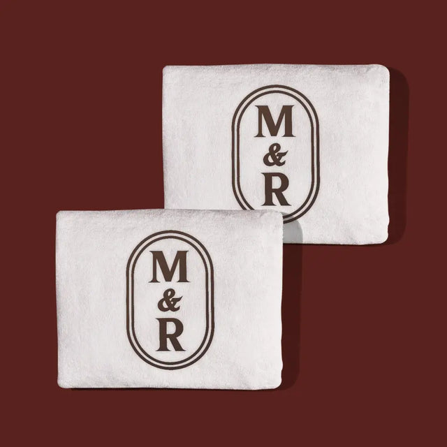 Monogram: Inicjały Klasyczne - Zestaw Ręczników z Haftem