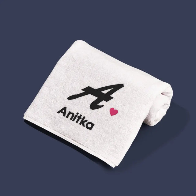 Monogram: Inicjały z Imieniem - Zestaw Ręczników z Haftem