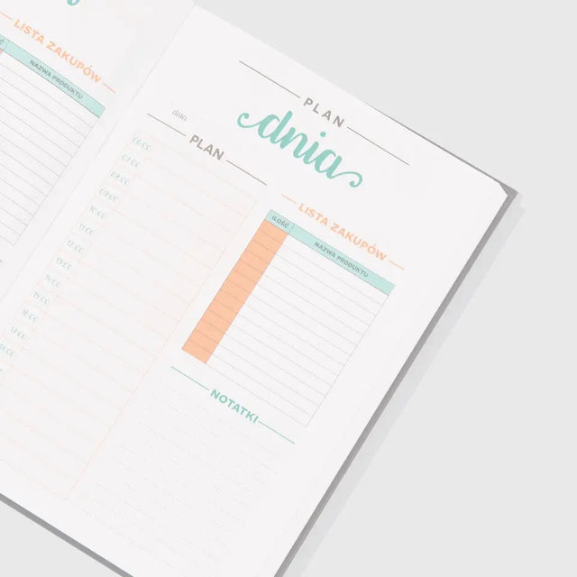 Fotokolaż: Kocham Cię Inicjały - Planer Książkowy z Nadrukiem