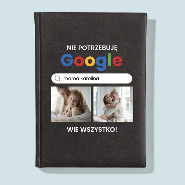 Fotokolaż: Nie Potrzebuję Google - Planer Książkowy z Nadrukiem