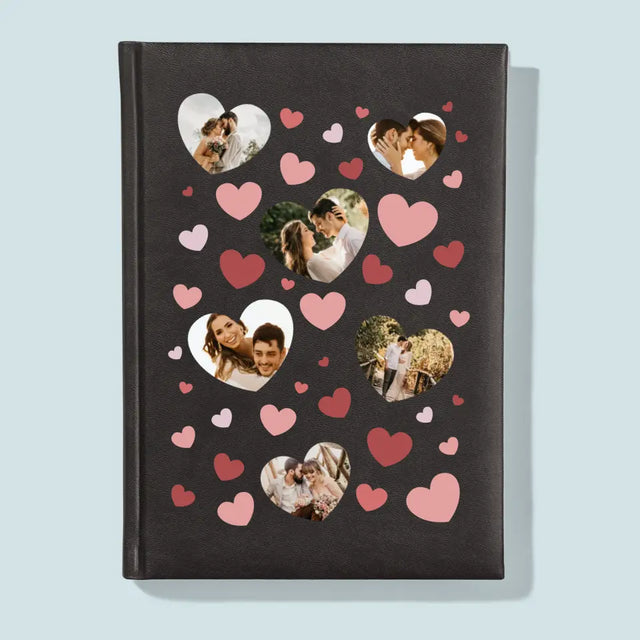 Fotokolaż: Serca - Planer Książkowy z Nadrukiem