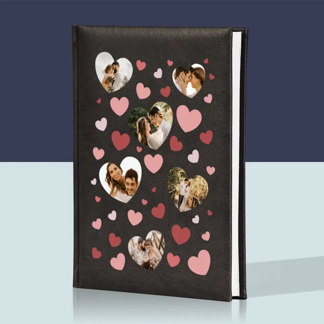 Fotokolaż: Serca - Planer Książkowy z Nadrukiem