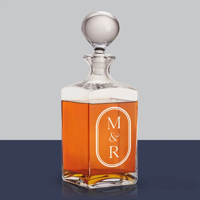 Monogram: Inicjały Klasyczne - Karafka Do Whisky z Grawerem