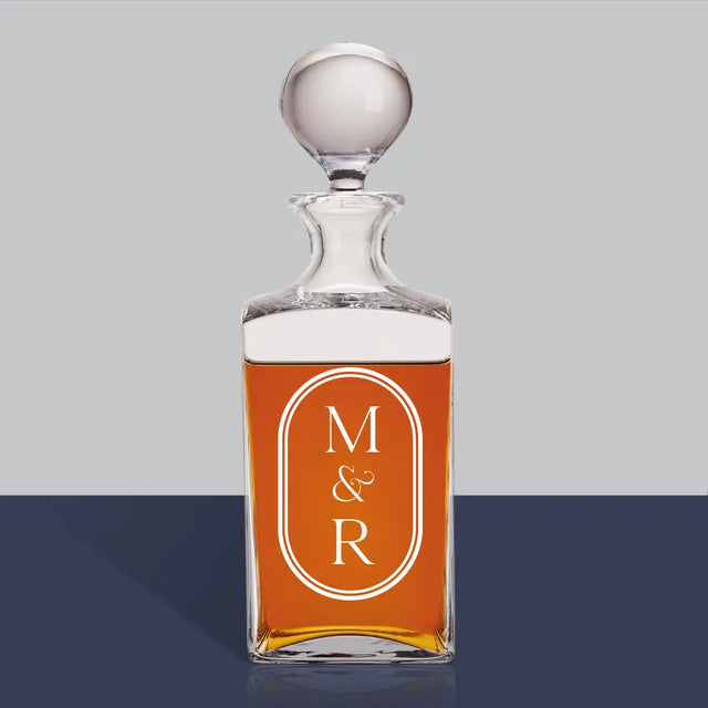 Monogram: Inicjały Klasyczne - Karafka Do Whisky z Grawerem