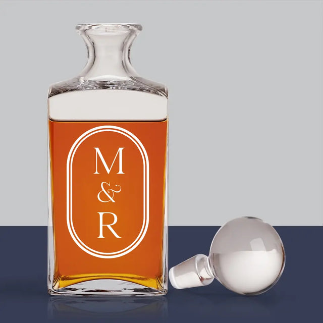 Monogram: Inicjały Klasyczne - Karafka Do Whisky z Grawerem