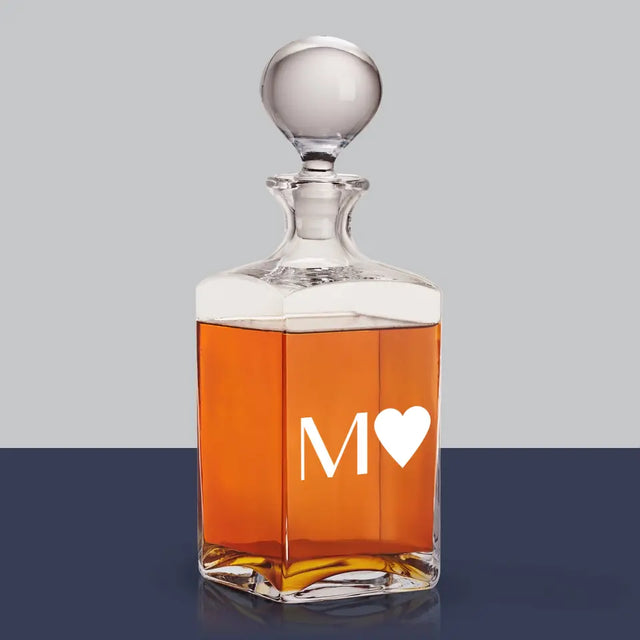 Monogram: Monogram Serce - Karafka Do Whisky z Grawerem