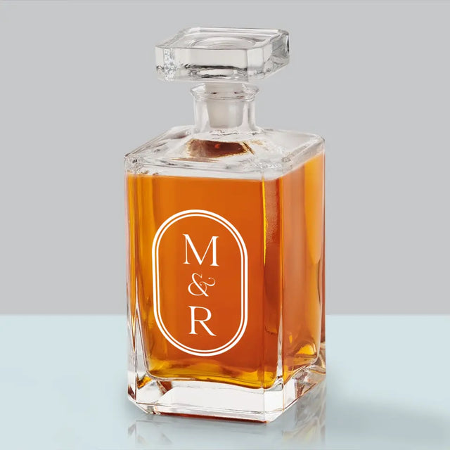 Monogram: Inicjały Klasyczne - Karafka Do Whisky z Grawerem