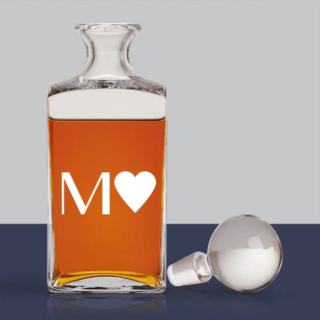 Monogram: Monogram Serce - Karafka Do Whisky z Grawerem