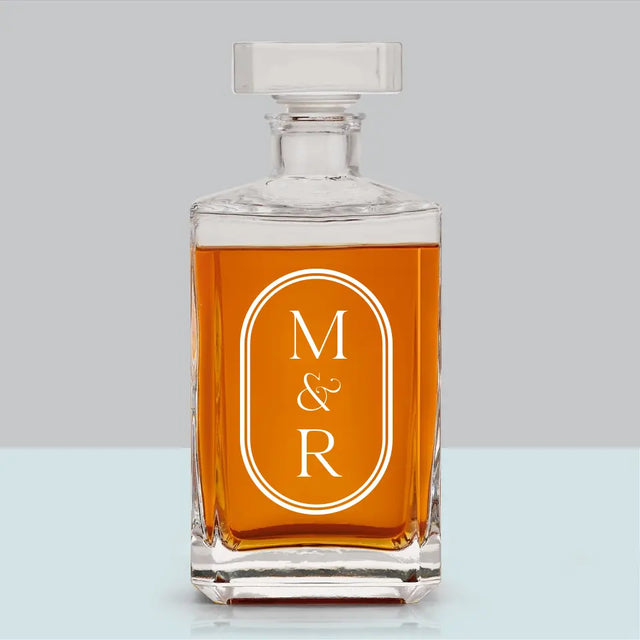 Monogram: Inicjały Klasyczne - Karafka Do Whisky z Grawerem