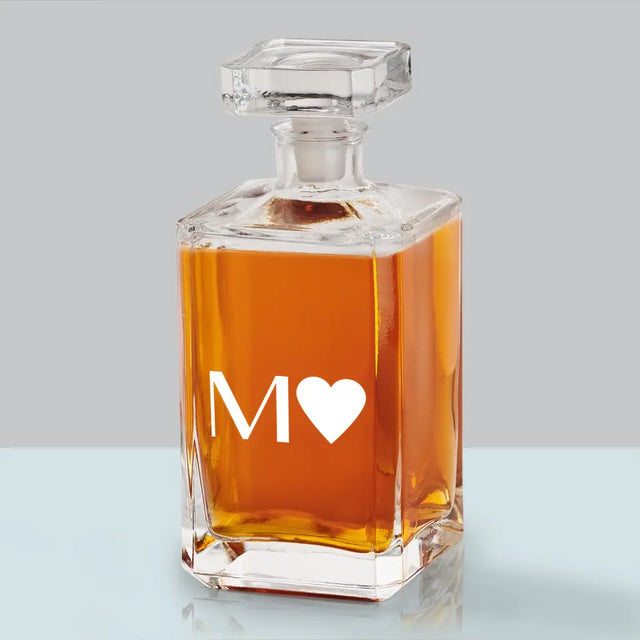 Monogram: Monogram Serce - Karafka Do Whisky z Grawerem