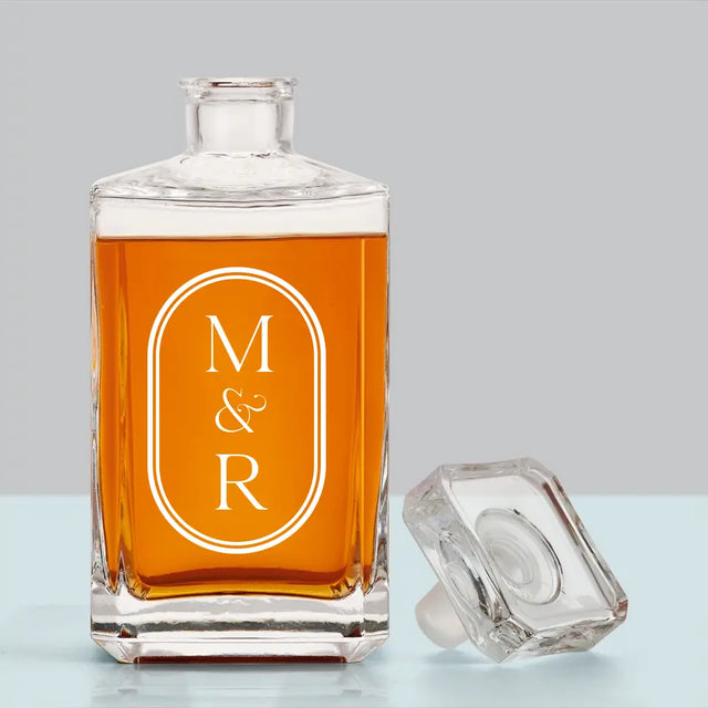 Monogram: Inicjały Klasyczne - Karafka Do Whisky z Grawerem