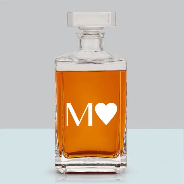 Monogram: Monogram Serce - Karafka Do Whisky z Grawerem