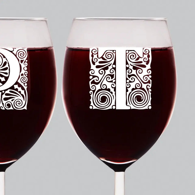 Monogram: Monogramy Ornamenty - Zestaw Kieliszków Do Wina