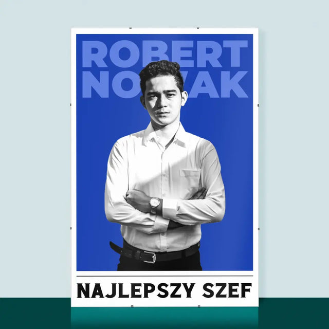 Zdjęcie i Podpis: Najlepszy Szef - Personalizowany Plakat