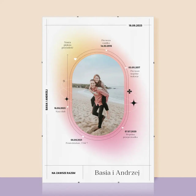 Nasza Historia: Na Zawsze Razem - Personalizowany Plakat