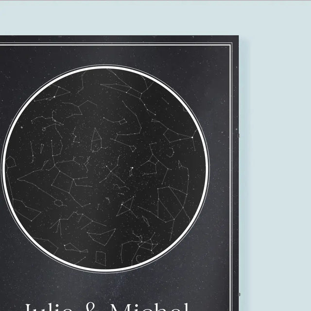 Mapa Gwiazd: Dla Zakochanych - Personalizowany Plakat