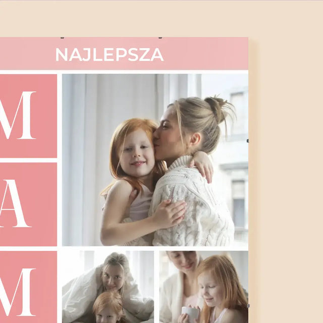 Fotokolaż: Najlepsza Mama - Personalizowany Plakat