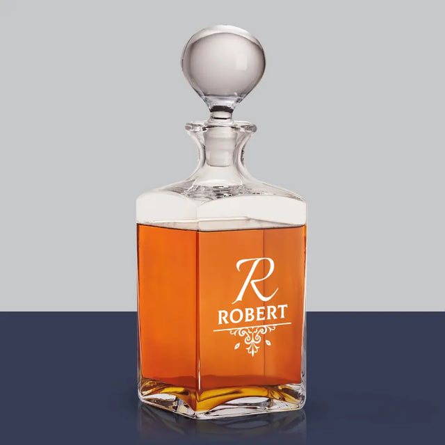 Monogram: Inicjał Elegant - Karafka Do Whisky z Grawerem