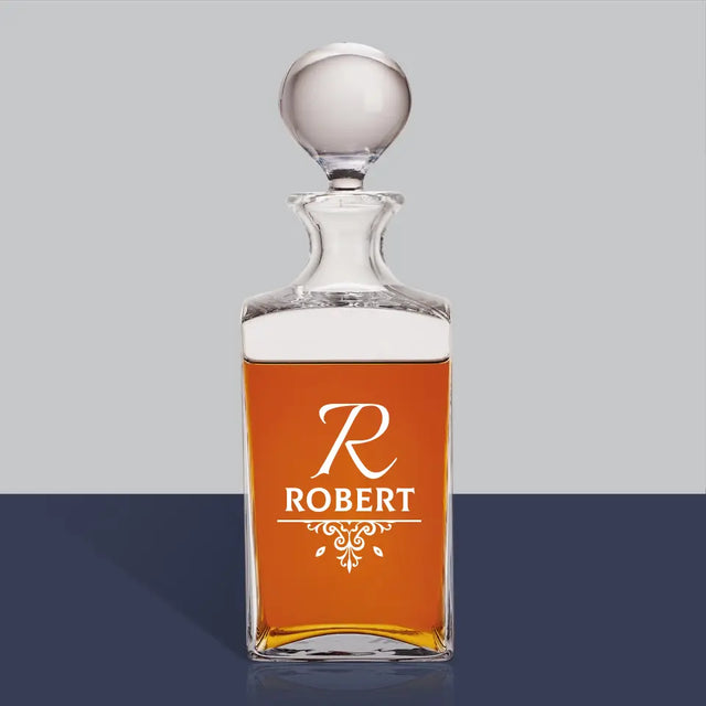 Monogram: Inicjał Elegant - Karafka Do Whisky z Grawerem