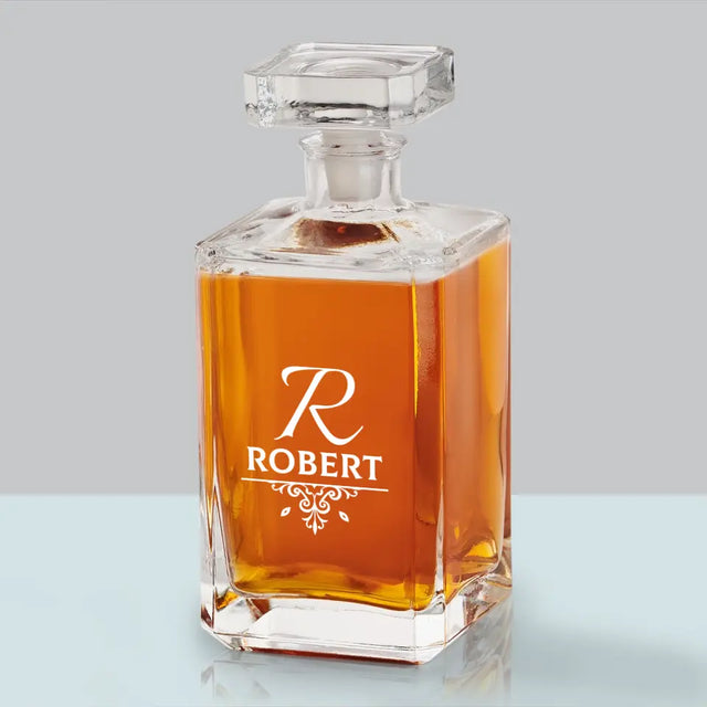 Monogram: Inicjał Elegant - Karafka Do Whisky z Grawerem