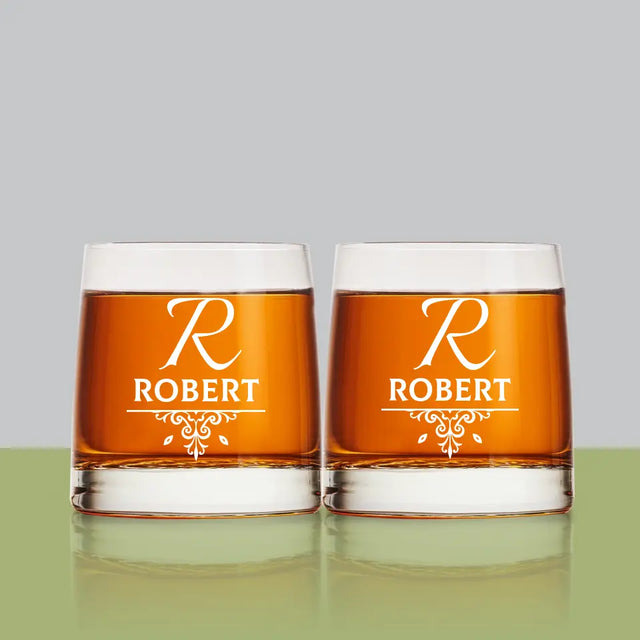 Monogram: Inicjał Elegant - Szklanka Do Whisky