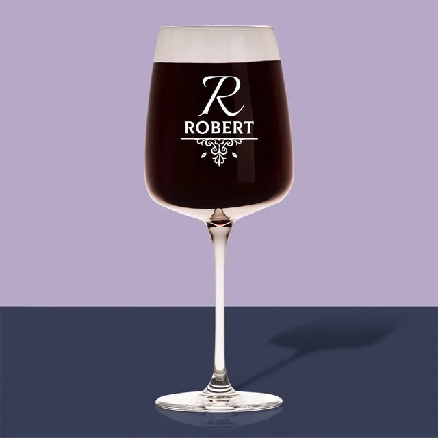 Monogram: Inicjał Elegant - Kieliszek Do Wina