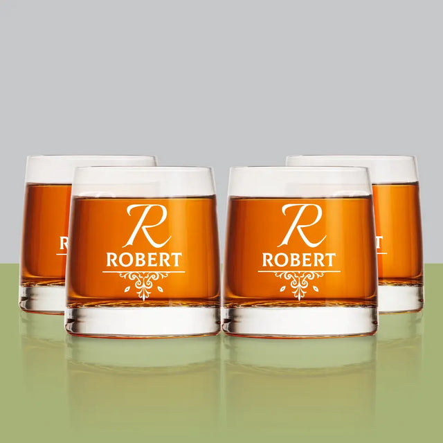 Monogram: Inicjał Elegant - Szklanka Do Whisky