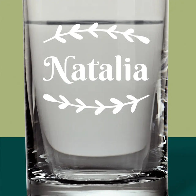 Monogram: Imię Listki - Kieliszek Do Wódki