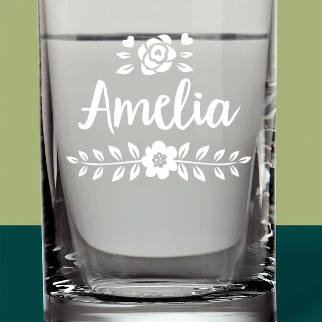 Monogram: Imię Kwiatek - Kieliszek Do Wódki