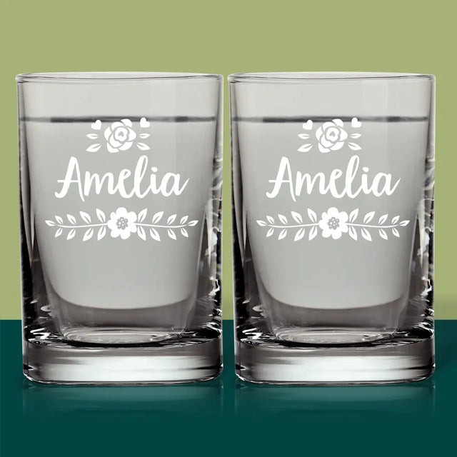 Monogram: Imię Kwiatek - Kieliszek Do Wódki