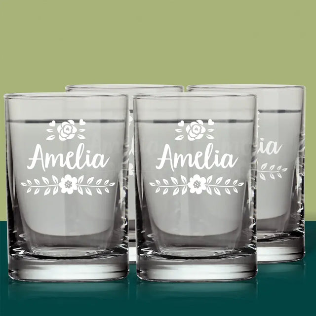 Monogram: Imię Kwiatek - Kieliszek Do Wódki