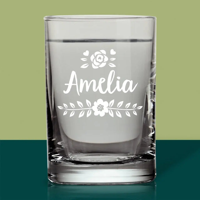 Monogram: Imię Kwiatek - Kieliszek Do Wódki