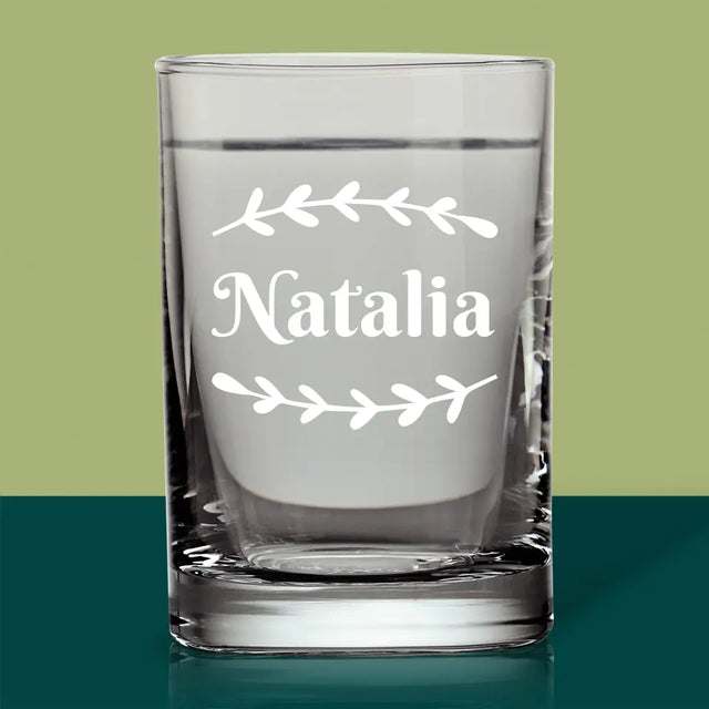 Monogram: Imię Listki - Kieliszek Do Wódki