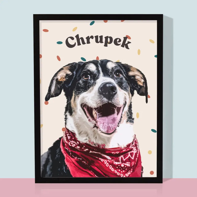 Portret Zwierzaka: Kundelek - Wydruk ze Zdjęciem Zwierzaka