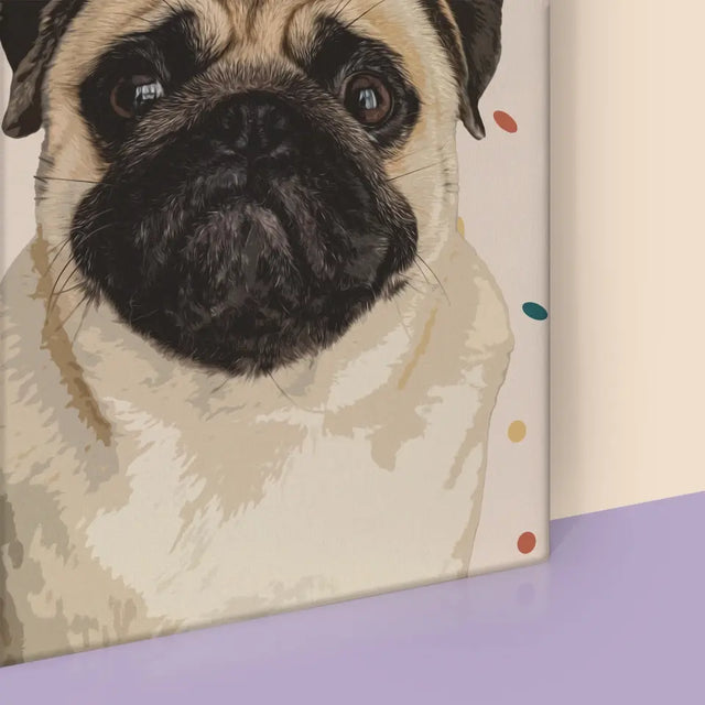 Portret Zwierzaka: Mops - Wydruk ze Zdjęciem Zwierzaka