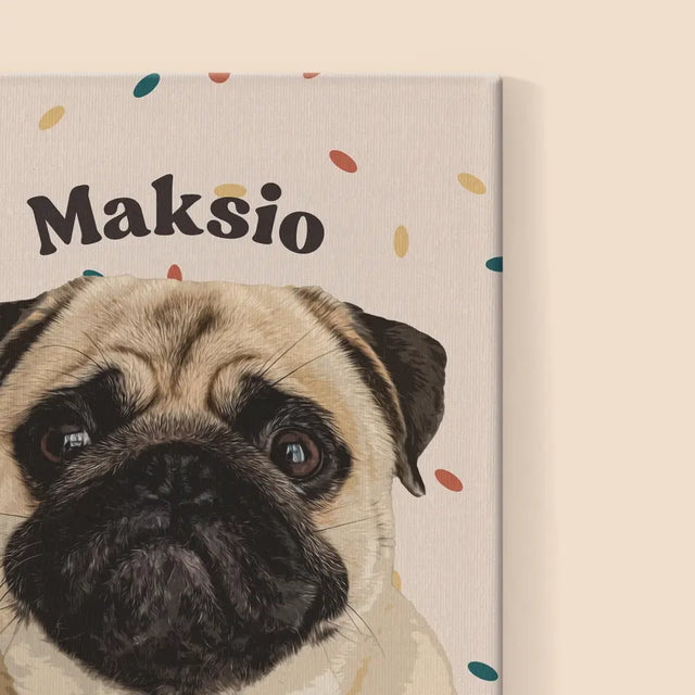 Portret Zwierzaka: Mops - Wydruk ze Zdjęciem Zwierzaka