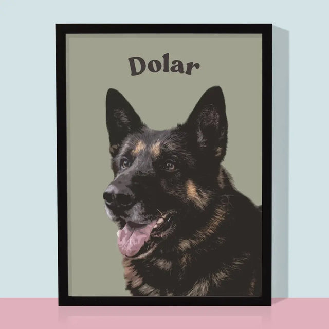 Portret Zwierzaka: Owczarek Niemiecki - Wydruk ze Zdjęciem Zwierzaka