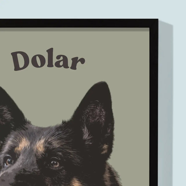 Portret Zwierzaka: Owczarek Niemiecki - Wydruk ze Zdjęciem Zwierzaka