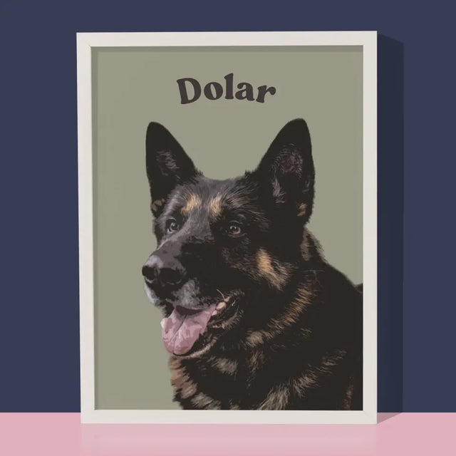 Portret Zwierzaka: Owczarek Niemiecki - Wydruk ze Zdjęciem Zwierzaka