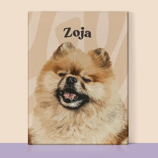 Portret Zwierzaka: Szpic Miniaturowy - Wydruk ze Zdjęciem Zwierzaka