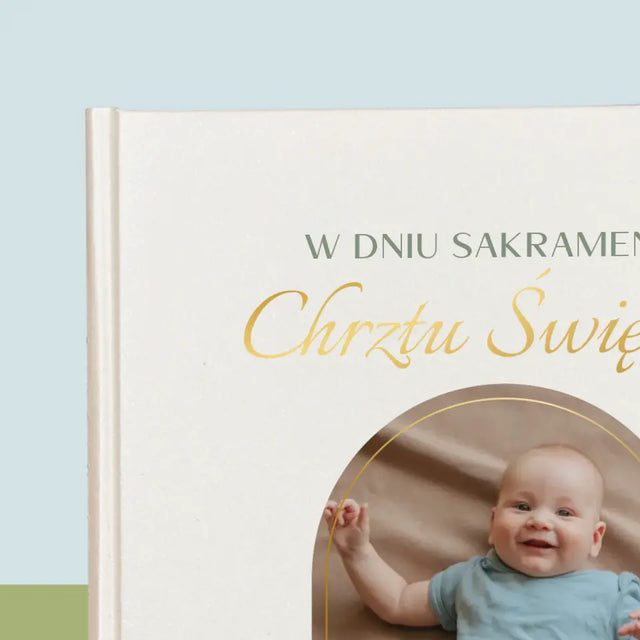 Zdjęcie i Podpis: Sakrament Chrztu Świętego - Biblia z Nadrukiem