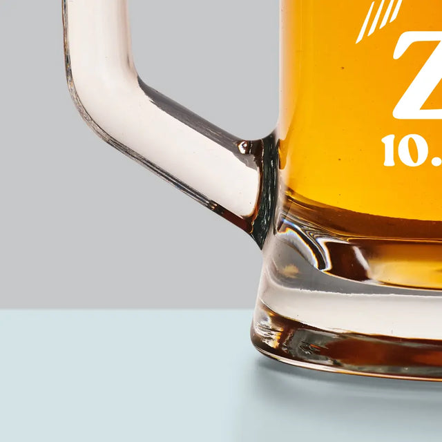 Monogram: Inicjały Serce Ze Strzałą - Kufel Do Piwa