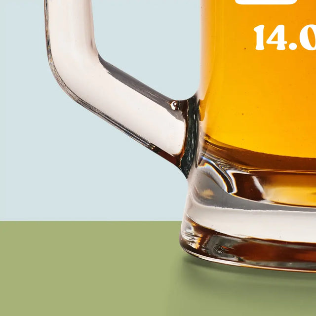 Monogram: Miłosne Inicjały z Datą - Kufel Do Piwa