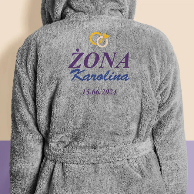 Monogram: Żona - Szlafrok z Haftem