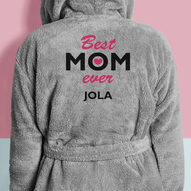 Monogram: Best Mom Ever - Szlafrok z Haftem
