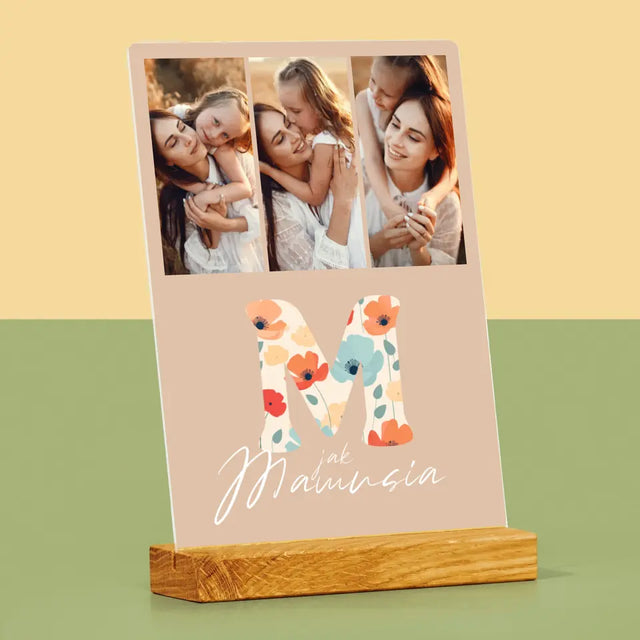 Fotokolaż: M Jak Mamusia - Wydruk Na Szkle Akrylowym